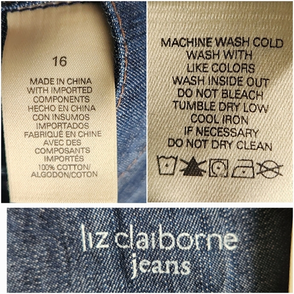 Vintage Y2K Denim Dress Women XL 16 Sleeveless Button Front Blue Dark Wash Jean - Picture 9 of 9